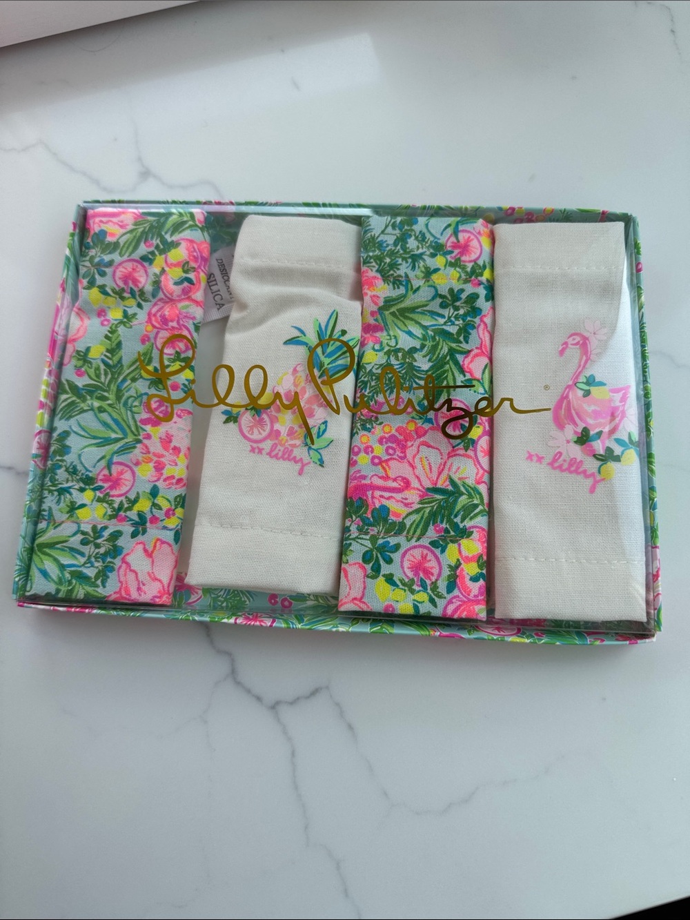 Lilly Pulitzer Tropical Floral Cocktail Napkin Set